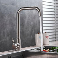 Grifo De Cocina De Acero Inoxidable 304 Con Mangue Flexible Para Agua Caliente Y Fría Montaje En Plataforma Manillar Único - details 2