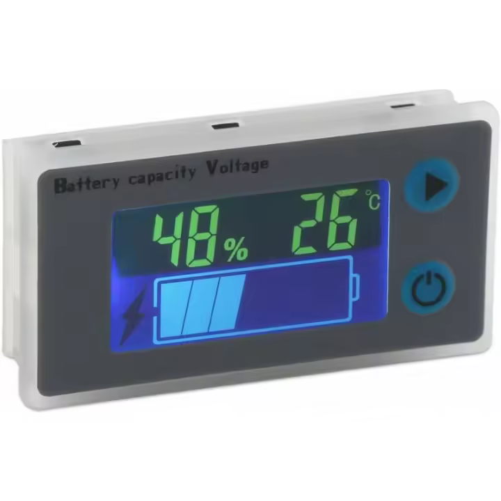 Monitor de Capacidad de Batería 10-100V, Medidor de Nivel de Batería con Voltaje Programable. - 1