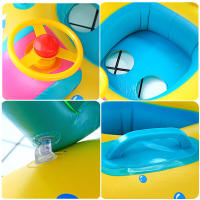 Anillo Inflable Para Bebé Con Asiento Y Sombrilla Para Natación En Piscina Y Playa Juguete Acuático Para Niños En Verano - details 9