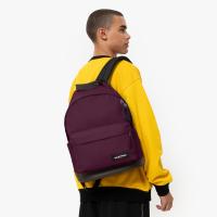 🎒 Mochila Eastpak Wyoming – Color Morado. Con base de cuero. UNISEX - details 0