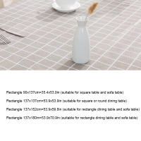 Mantel Redondo De PVC Impermeable a Prueba De Manchas Con Patrón Cuadriculado Para Sala De Estar Y Cocina Cubierta De Mesa Rectangular Para Comedor - details 9