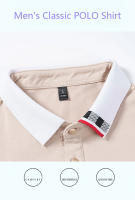 Camisa POLO Para Hombre De Verano Seda De Hielo Secado Rápido Manga Corta Color Sólido Ajuste Suelto Collar De Negocios Top Transpirable - details 3