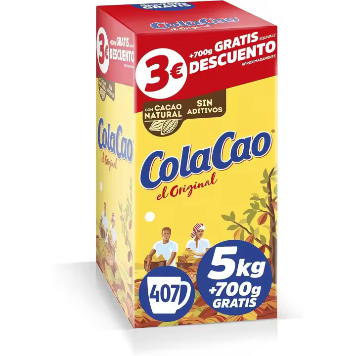 Caja Cola-Cao Original 5kg + 700g gratis Formato Ahorro - 1