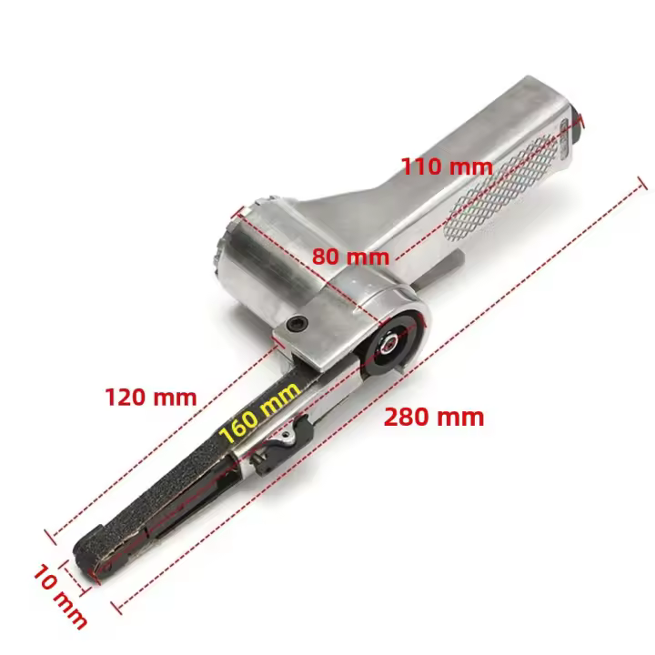 Máquina De Polvo Con Cinta De Lijado De Aire 3/8 Pulgadas Herramienta Pneumática De Lijado Para Compresor Set De Lijado Y Polinización Manual - 1