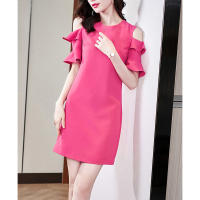 Vestido De Moda Para Mujer 2025 Cintura Alta A-Line Corto Manga Regular Color Sólido Estilo Dulce Mini Vestido Para Damas - details 8