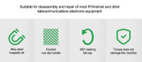 RELIFE RL-725 Set De Destornilladores Magnéticos Ajustables 6 En 1 Para Reparación De Teléfonos Móviles Tabletas Computadoras Herramientas De Desmontaje Y Reparación Para Equipos Electrónicos Apple Y Android - details 1