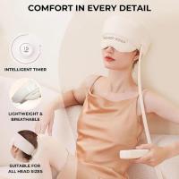 Masajeador eléctrico para aliviar la migraña, masajeador de ojos y cabeza con 6 bolsas de aire y 3 modos de calor, masajeador de sien inteligente, ayuda para dormir, alivio del estrés, relajación - details 1