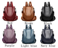 Mochila De Cuero antirrobo para mujer, bolso de de de hombro vintage, mochila viaje alta capacidad, - details 0