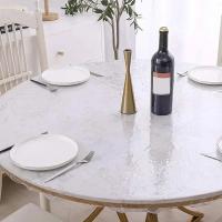 Cubierta De Mesa Redonda Y Desechable Resistente Al Aceite Y Al Agua Con Borde Elástico Translúcido Para Protección De Mesa - details 3