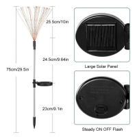 Luz De Fuego Solar Con Dandelion 90/120/150/200 LED Para Jardín Paisaje Jardín Navidad Decoración DIY Luz De Humo Moderna IP65 - details 4