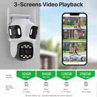 Cámara PTZ De Seguridad 4K Exterior Con Lente Doble Y Tres Pantallas Cámara WiFi 6 HD Exterior Auto Tracking iCsee Resistente Al Clima - details 13