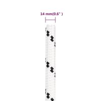 vidaXL Cuerda para barco trenzada poliéster blanco 14 mmx100 m - details 4