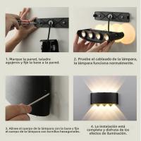 Lámpara De Pared Exterior IP65 Impermeable LED 85-265V Para Decoración Del Hogar Jardín Puerta Garage Pasillo Interior Luz De Exteriores - details 13