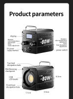 Luz De Video Profesional LED Tri-Color ZU80 Con Montura Bowens Mini 80W COB 2500-6500K Para Fotografía Y Streaming Outdoor - details 19