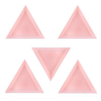 Juego De Bandejas Triangulares Para Arte De Uñas 5/10/20/30 Piezas Organizador De Joyas Y Cuentas Almacenamiento Y Exhibición En Color Rosa Y Blanco - details 6