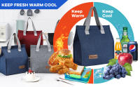 Bolsa Nevera, Bolsa Termica Porta Alimentos Impermeable, Bolsas de Almuerzo Reutilizables, Bolsa Térmica Comida Pequeña, Bolsa con Aislamiento Térmico para Mujeres, Hombres, Niños, Oficina, Viaje - details 0