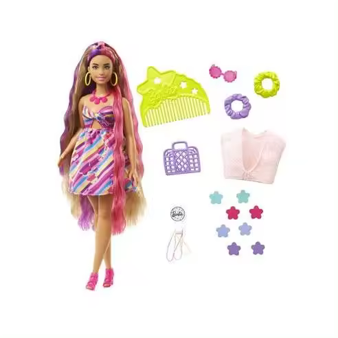 Mattel Barbie - Muñeca con Cabello Extralargo y Accesorios - 1