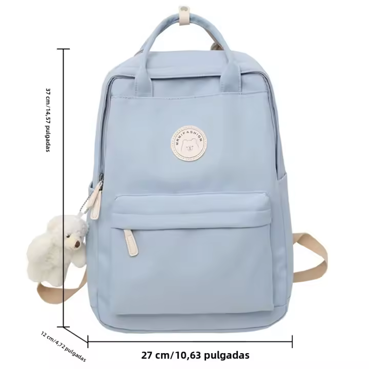 Mochila Grande Impermeable Para Mujer Con Gran Capacidad Estilo Trendy Para Estudio Y Viaje Con Bolsillo Para Portátil - 1