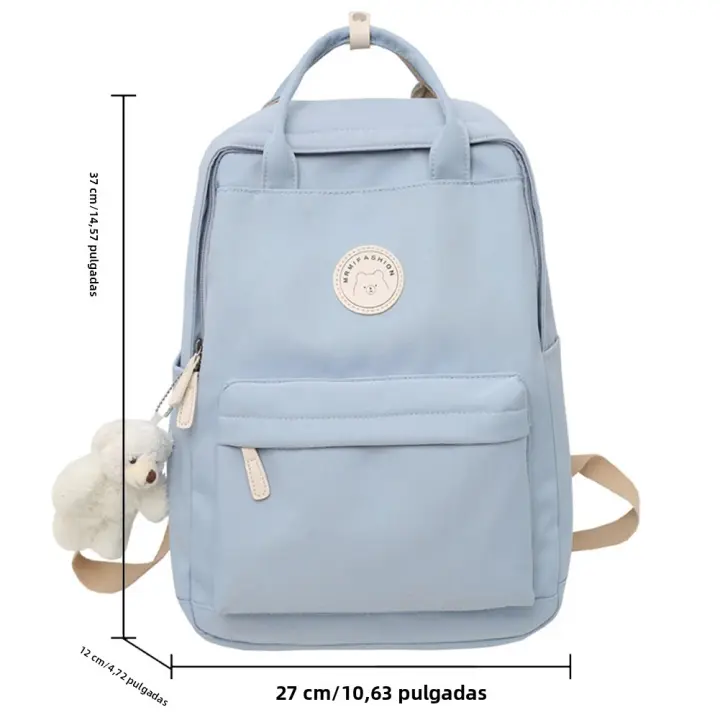 Mochila Grande Impermeable Para Mujer Con Gran Capacidad Estilo Trendy Para Estudio Y Viaje Con Bolsillo Para Portátil - 1