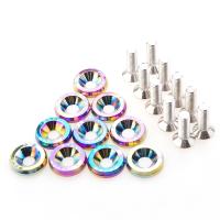 10PCS JDM Modificado Hexágonal Fijaciones De Parachoques Engrosado Tornillos De Placa De Licencia Accesorio De Estilo De Coche Material De Aluminio - details 5