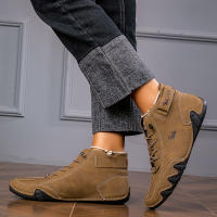 Botas De Cuero Para Hombre Botines De Otoño Invierno Moda Casual Zapatos De Alto Confort Transpirables Para Mujer - details 7