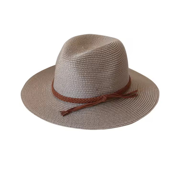 Sombrero De Paja Panamá Ancho Para Hombres Y Mujeres Protección Solar Verano Playa Sombrero De Paja UPF Con Protección UV - 1