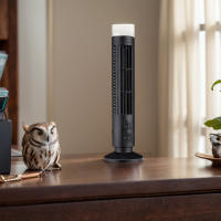 Ventilador De Torre LED Sin Hojas 90 Grados Oscilantes Silencioso Portátil Con Luz Para Escritorio Para Hogar Y Oficina - details 5