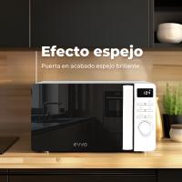 EVVO Microondas M20 , 20L de Capacidad, Grill 800W, Puerta Efecto Espejo, Multifunción, Función Descongelar, Temporizador - details 2