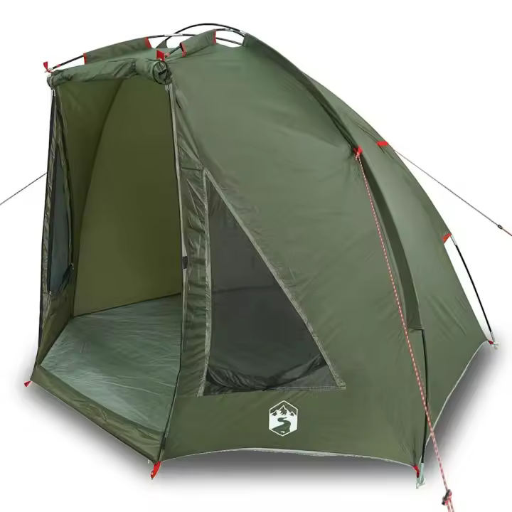 vidaXL Tienda de pesca impermeable verde oliva - 1