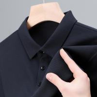 Camisa Polo De Manga Larga Para Hombre Estilo Casual Transpirable Y Cómoda Para El Verano Tejido De Gasa Sólido De Algodón Blends - details 6