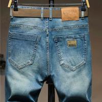 Jeans Azul Vintage Para Hombre Ajustados Pantalones De Motociclista De Moda Otoño Streetwear Para Piernas Pequeñas Estilo Coreano Denim Casual Cierre Con Cremallera mid Weight - details 11