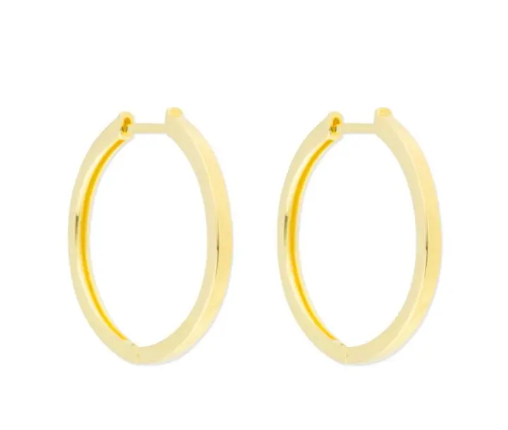 Aros Argolla Dorados, 28 mm de Diámetro, Estilo Clásico, Ref: CHP152918C - 1