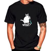 Camiseta De Moda Para Hombres Con Gráfico De Gato Divertido Casual Corta Estilo Juvenil Poliéster Temporada Todo Año - details 5