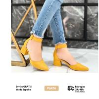 Eva Zorteon - Zapatos de Tacón ancho con Tiras Traseras Mujer,Marca TULIPANO . - details 2