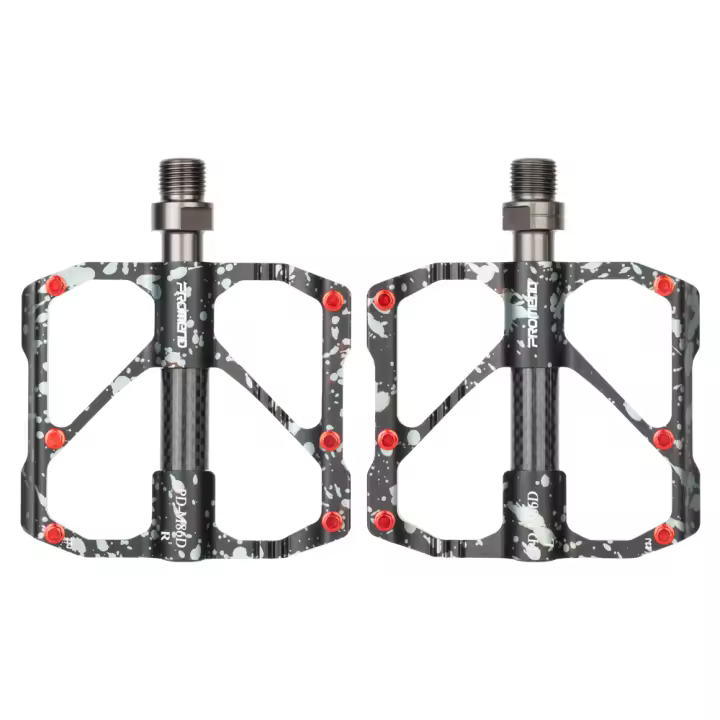 Pedales De Bicicleta PROMEND MTB Ultra-ligeros Con 3 Rodamientos Fibra De Carbono Colorido Eje Tubo Accesorios De Bicicleta Para Carretera Y Montaña - 1