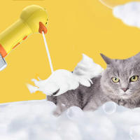 Máquina De Espuma Automática Para Baño De Mascotas Amarilla Con Delfín Recargable Por USB Accesorios Para Mascotas - details 6