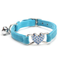 Collar Para Perros Con Encanto De Corazón Y Campana Ajustable Y Seguro Con Material Suave De 8 Colores Nuevo Para Mascotas - details 9