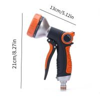 Pistola De Rociador De Agua Ajustable Para Lavar Coche Y Jardín Con 8 Patrones Alta Presión Portátil Material ABS - details 2