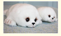 Peluche De Seal Suave Y Bonito Juguete De Mundo Marino Lobo Marino Relleno De Algodón PP Regalo De Cumpleaños Para Niñas Y Niños Con Ojos Grandes - details 2