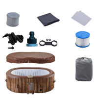 AREBOS In und Outdoor Whirlpool 2400W Piscina Wellness Masaje Ovalada 190x120 cm - details 18