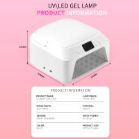 Lámpara UV Para Uñas 71 LEDs Con Espacio Amplio Secador De Uñas Con Almohadilla Para Manos Sensor Inteligente 72 W Profesional Para Manicura Y Pedicura - details 11