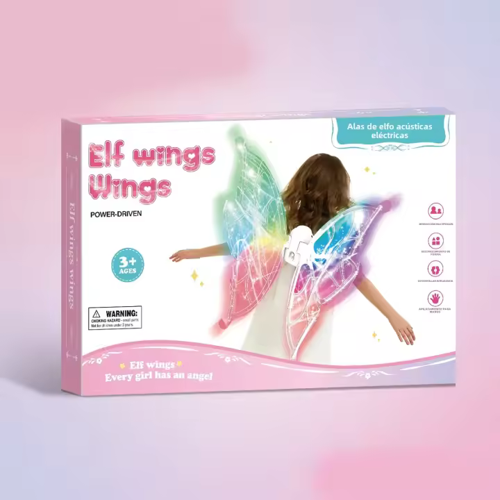 Alas De Mariposa Eléctricas Con Luz Y Música Alas De Elfos Luminosas Para Niñas Prop De Escenario Danzante Unisex - 1