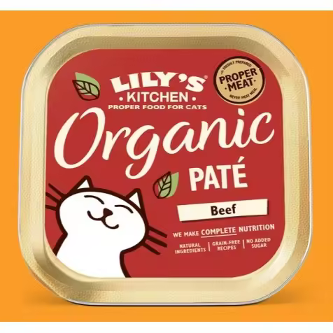 Lily's Kitchen Organic Paté de Vacuno Gatos 19 x 85 gr - 1
