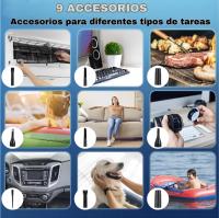 BIT Soplador de Polvo Eléctrico y Aspirador 2 en 1, Aire Comprimido Limpieza pc, 3 Velocidades, Mini Aspiradora de Mano, Luz Led,Bolsa y Accesorios.12000Pa Succión,Recargable y Portatil - details 5