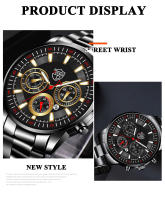 Reloj De Pulsera De Cuarzo Para Hombre Estilo Casual Y Negocio Material De Acero Inoxidable Luminoso Con Correa De Cuero Reloj De Fecha - details 7