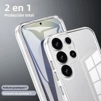 Funda De Protección Completa 360 Para Samsung S25 S24 S23 S22 S21 S20 FE S10 S9 S8 Nota 8 9 10 plus 20 Ultra A52 A53 A55 A54 Material PC + TPU Antigolpes Antisuciedad Transparente Anti-Resbaladizo - details 3