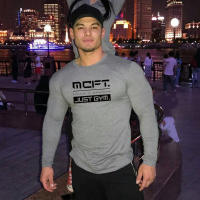 Camiseta De Algodón Para Hombres Con Manga Larga Para Fitness Running Y Entrenamiento En El Gimnasio Transpirable Para Otoño E Invierno - details 8