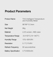 Sensor De Temperatura Y Humedad Electrónico WiFi Xiaomi Duka TH3 Recargable Inteligente Medidor Digital De Clima Globales Versión Disponible - details 13