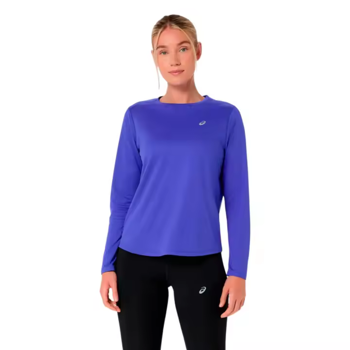 Camiseta Asics Core Ls Top Larga Azul Cobalto 2012D181-401 Mujer Running Manga Larga - 1