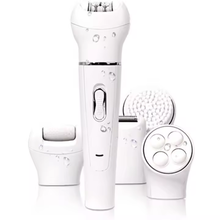 Nueva Máquina Exfoliante Facial Eléctrica 5 En 1 Para El Hogar Limpieza Y Epilación Facial Dispositivo De Masaje Para Mujeres Seca Con Batería IPX-6 - 1